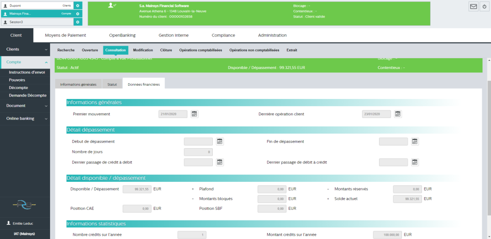screenshot of F2B Daily Banking